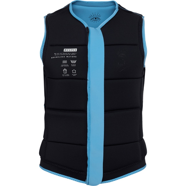 2025 Mystic Womens Zodiac Front Zip Wake Impact Vest 35005.250692 - Powder Blue